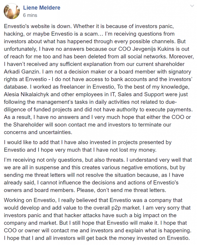 liene meldere envestio