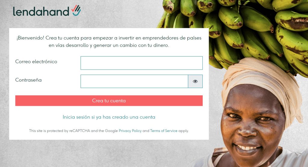 lendahand iniciar sesion