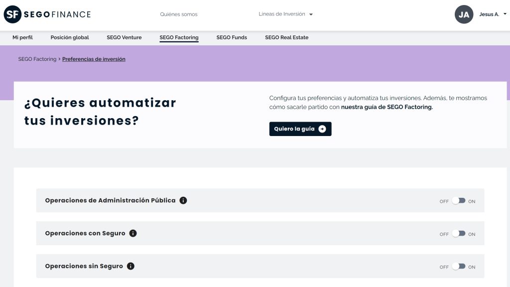 sego finance autoinvest