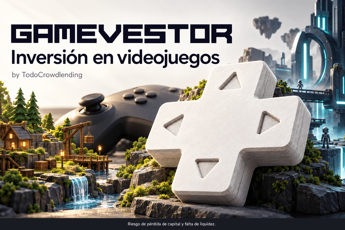 Gamevestor: inversión en videojuegos, con mandos y escenarios ilustrativos